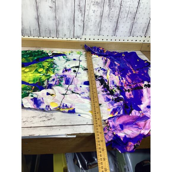 The Kit Abstract Art Print Shift Dress Viscose Ecovero Rayon Tunic Size L - Picture 5 of 5